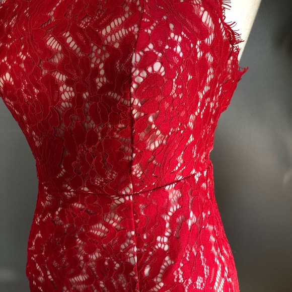 Lulu’s Maci Red Lace Strapless Mini Dress XS - Picture 11 of 16